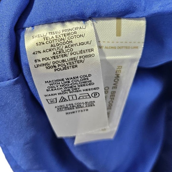 NEW Ann Taylor 8 Tweed Front Slit Sheath Dress Classic Career Blue WOT - Picture 4 of 5